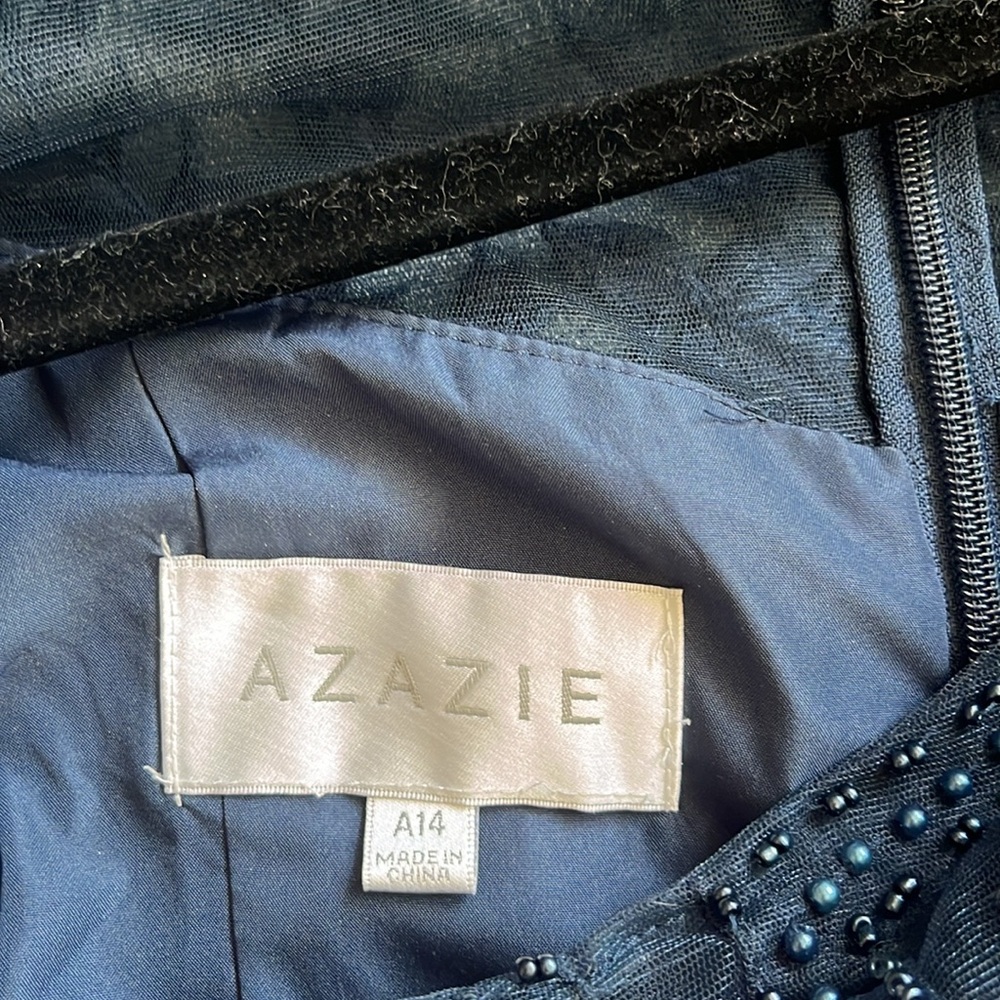 Azazie Silvia Dress in Dark Navy-Worn Once - Picture 3 of 6